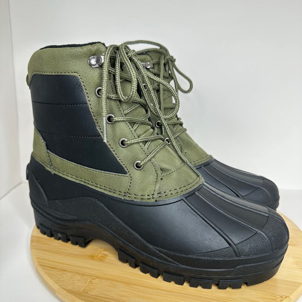Men's Green and Black Outdoor Boots